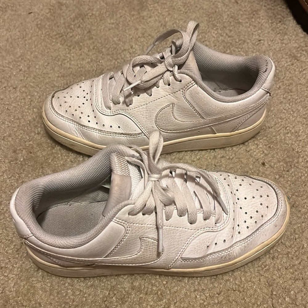 White Nike Court Visions Low